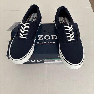 Izod Men's Dark Blue Sneakers with White Accents